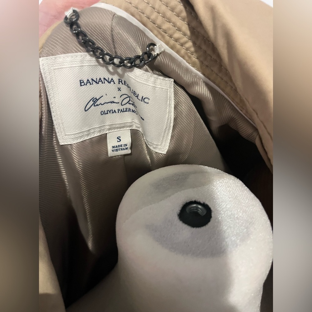 Banana Republic x Olivia Palermo Trench Coat Brown Size Small - Picture 3 of 4